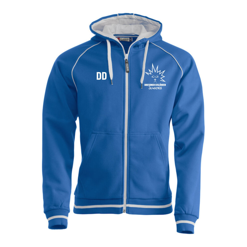 "Dresdner Eislöwen Juniors" Gerry Kapuzen-Sweatjacke royal/weiss